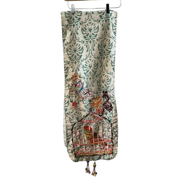 Pier 1 Imports Other - Pier 1 Imports Bohemian Caged Birds Butterfly Silky Floral Print Table Runner
